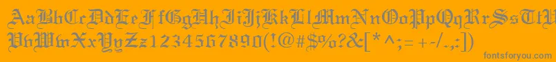Подробнее о шрифте TerrangRegular Шрифт TerrangRegular – серые шрифты на оранжевом фоне