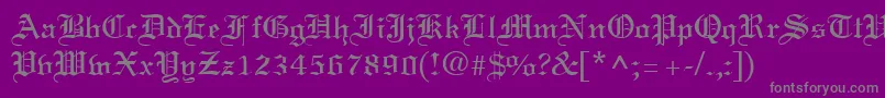 Weitere Informationen zur TerrangRegular-Schriftart TerrangRegular-Schriftart – Graue Schriften auf violettem Hintergrund