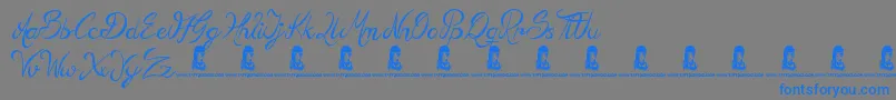 SeasideHeights Font – Blue Fonts on Gray Background