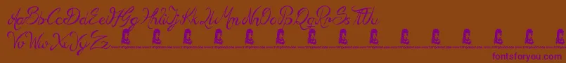 SeasideHeights Font – Purple Fonts on Brown Background