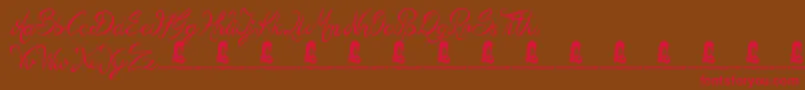 SeasideHeights Font – Red Fonts on Brown Background