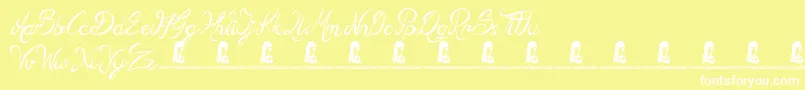 SeasideHeights Font – White Fonts on Yellow Background