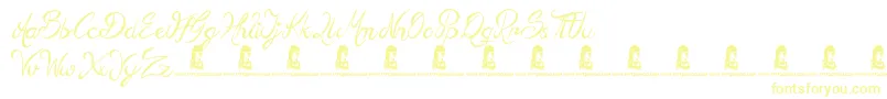 SeasideHeights Font – Yellow Fonts on White Background