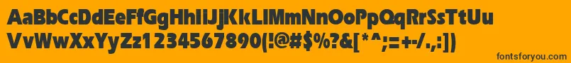 ErgoeblackcondRegular Font – Black Fonts on Orange Background