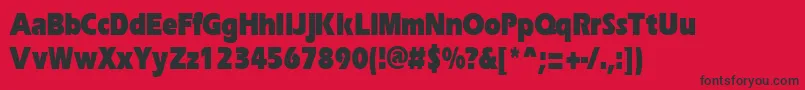 ErgoeblackcondRegular Font – Black Fonts on Red Background