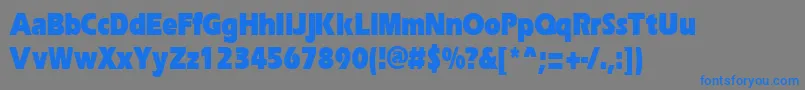 ErgoeblackcondRegular Font – Blue Fonts on Gray Background