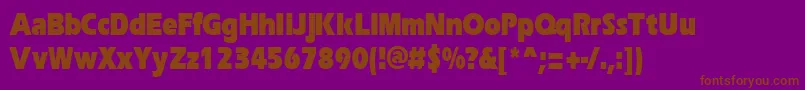 Saiba mais sobre a fonte ErgoeblackcondRegular Fonte ErgoeblackcondRegular – fontes marrons em um fundo roxo