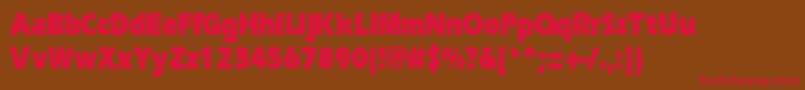 ErgoeblackcondRegular Font – Red Fonts on Brown Background