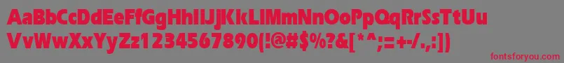 ErgoeblackcondRegular Font – Red Fonts on Gray Background