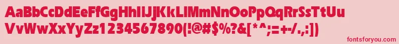ErgoeblackcondRegular Font – Red Fonts on Pink Background