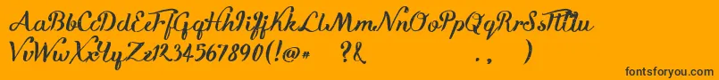 KikeletBrush Font – Black Fonts on Orange Background