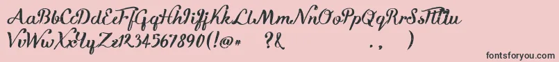 KikeletBrush Font – Black Fonts on Pink Background
