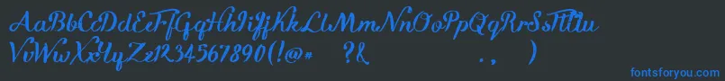 KikeletBrush Font – Blue Fonts on Black Background