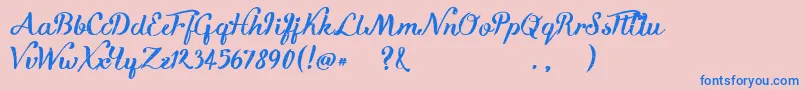 KikeletBrush Font – Blue Fonts on Pink Background
