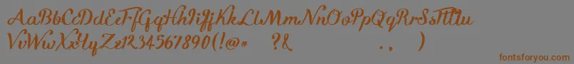 KikeletBrush Font – Brown Fonts on Gray Background