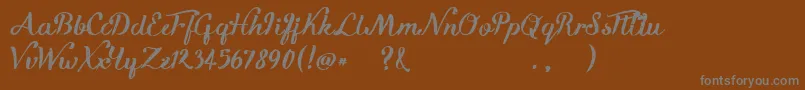 KikeletBrush Font – Gray Fonts on Brown Background