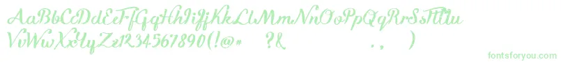 KikeletBrush Font – Green Fonts on White Background