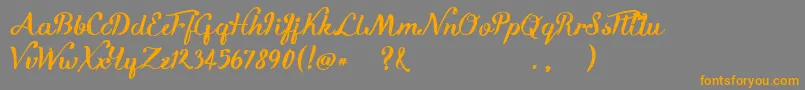 KikeletBrush Font – Orange Fonts on Gray Background