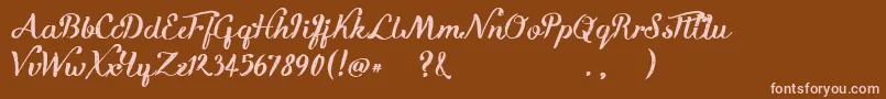 KikeletBrush Font – Pink Fonts on Brown Background