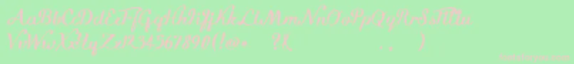 KikeletBrush Font – Pink Fonts on Green Background