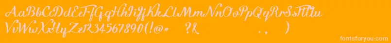KikeletBrush Font – Pink Fonts on Orange Background