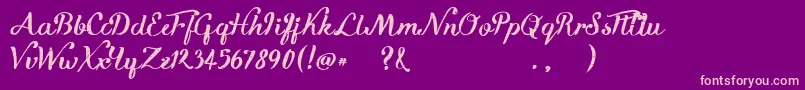 KikeletBrush Font – Pink Fonts on Purple Background