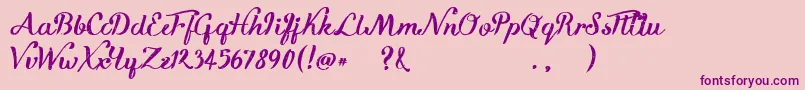 KikeletBrush Font – Purple Fonts on Pink Background