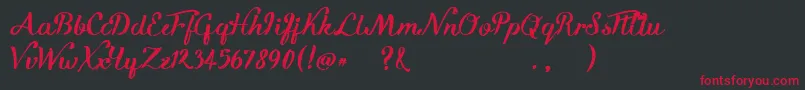 KikeletBrush Font – Red Fonts on Black Background