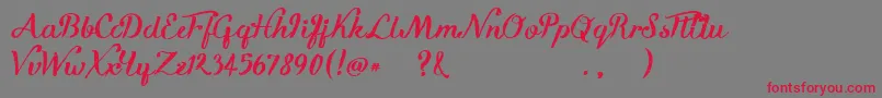 KikeletBrush Font – Red Fonts on Gray Background