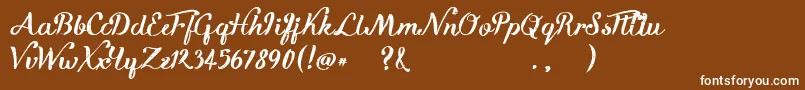 KikeletBrush Font – White Fonts on Brown Background