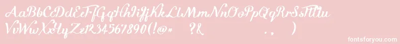 KikeletBrush Font – White Fonts on Pink Background