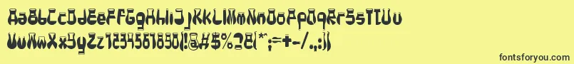 CotocityRegular Font – Black Fonts on Yellow Background