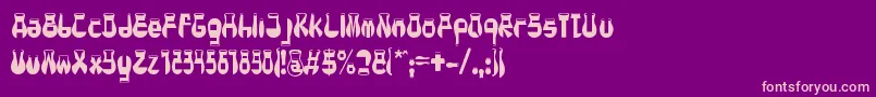 CotocityRegular Font – Pink Fonts on Purple Background