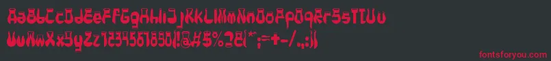 CotocityRegular Font – Red Fonts on Black Background