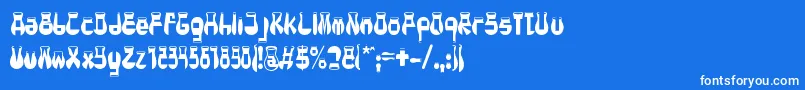 CotocityRegular Font – White Fonts on Blue Background