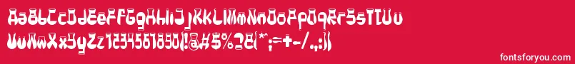 CotocityRegular Font – White Fonts on Red Background