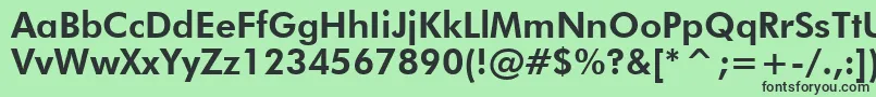 フォントFuturaHeavyBt – 緑の背景に黒い文字