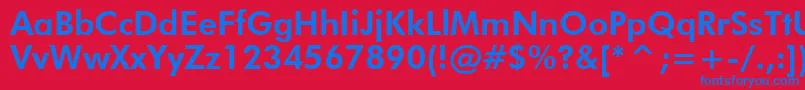 FuturaHeavyBt Font – Blue Fonts on Red Background