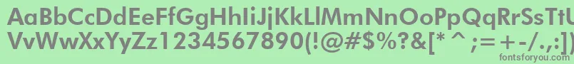 フォントFuturaHeavyBt – 緑の背景に灰色の文字