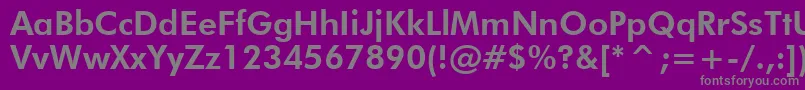 フォントFuturaHeavyBt – 紫の背景に灰色の文字