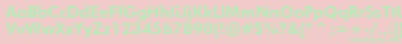 FuturaHeavyBt Font – Green Fonts on Pink Background