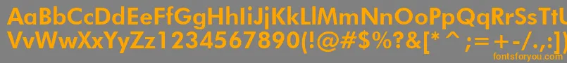 FuturaHeavyBt Font – Orange Fonts on Gray Background