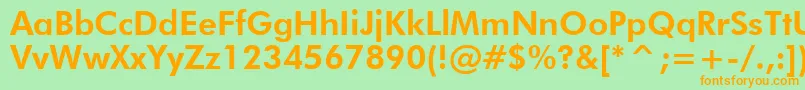 FuturaHeavyBt Font – Orange Fonts on Green Background