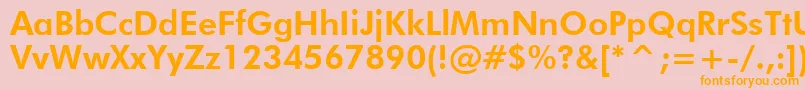 FuturaHeavyBt Font – Orange Fonts on Pink Background