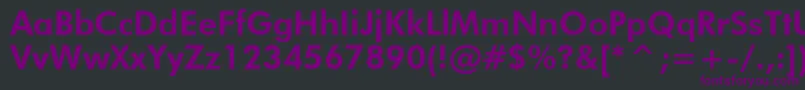 Шрифт FuturaHeavyBt – фиолетовые шрифты на чёрном фоне