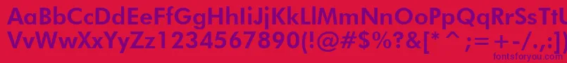 FuturaHeavyBt Font – Purple Fonts on Red Background