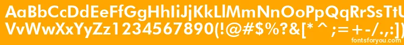 フォントFuturaHeavyBt – オレンジの背景に白い文字