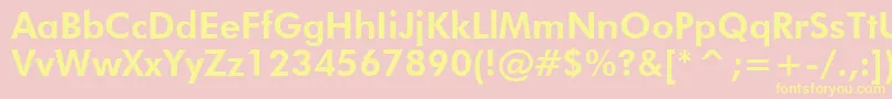 FuturaHeavyBt Font – Yellow Fonts on Pink Background