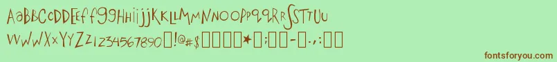 Bigfish Font – Brown Fonts on Green Background