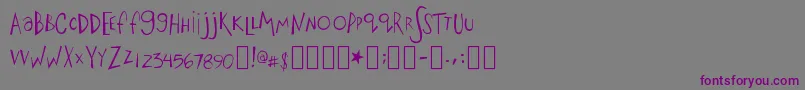 Шрифт Bigfish – фиолетовые шрифты на сером фоне